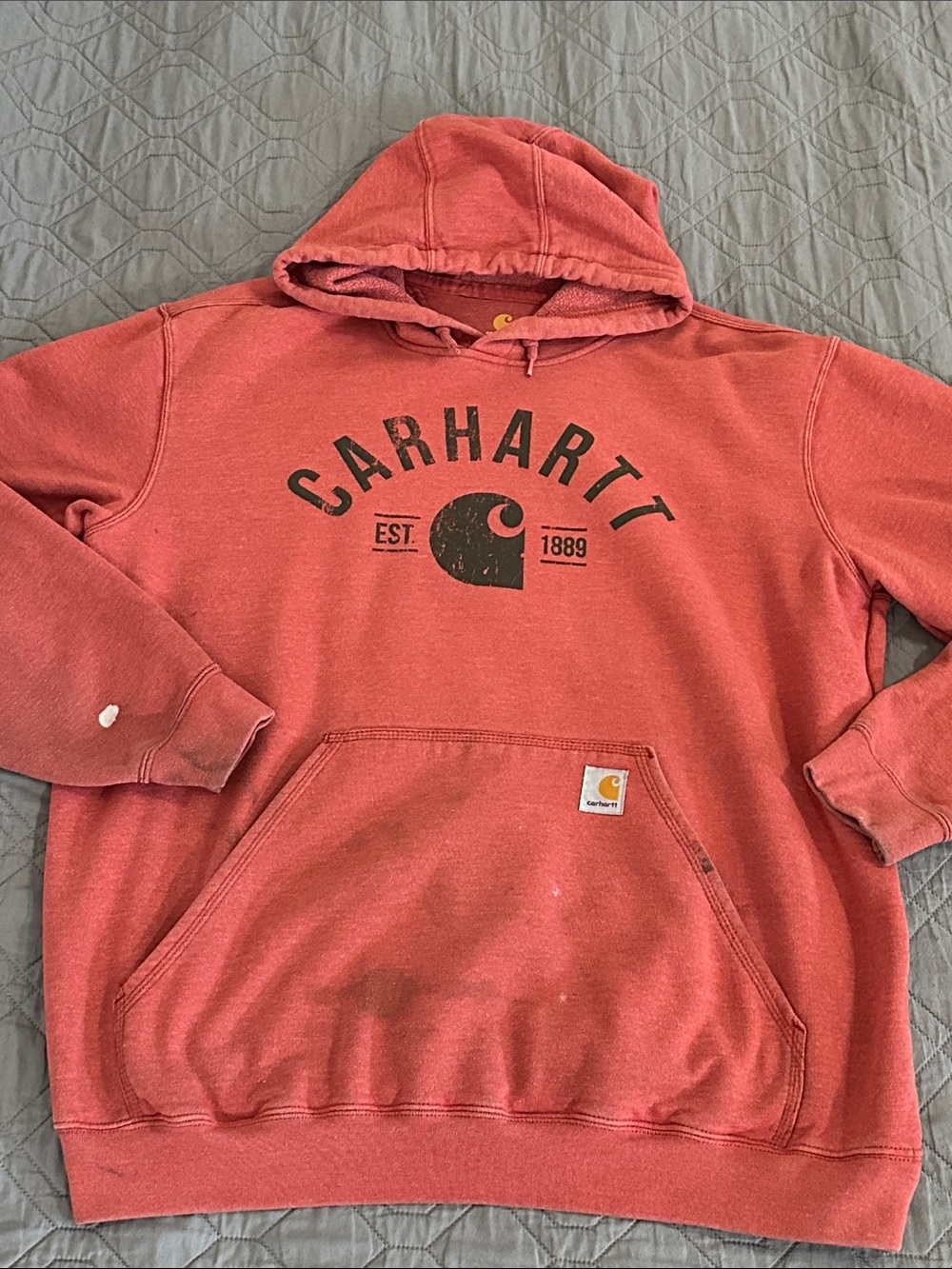 Carhartt hoodie men’s size large salmon